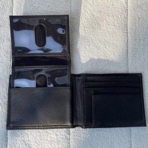 DKNY Bill-fold Black Full Grain  Leather Men's Wallet